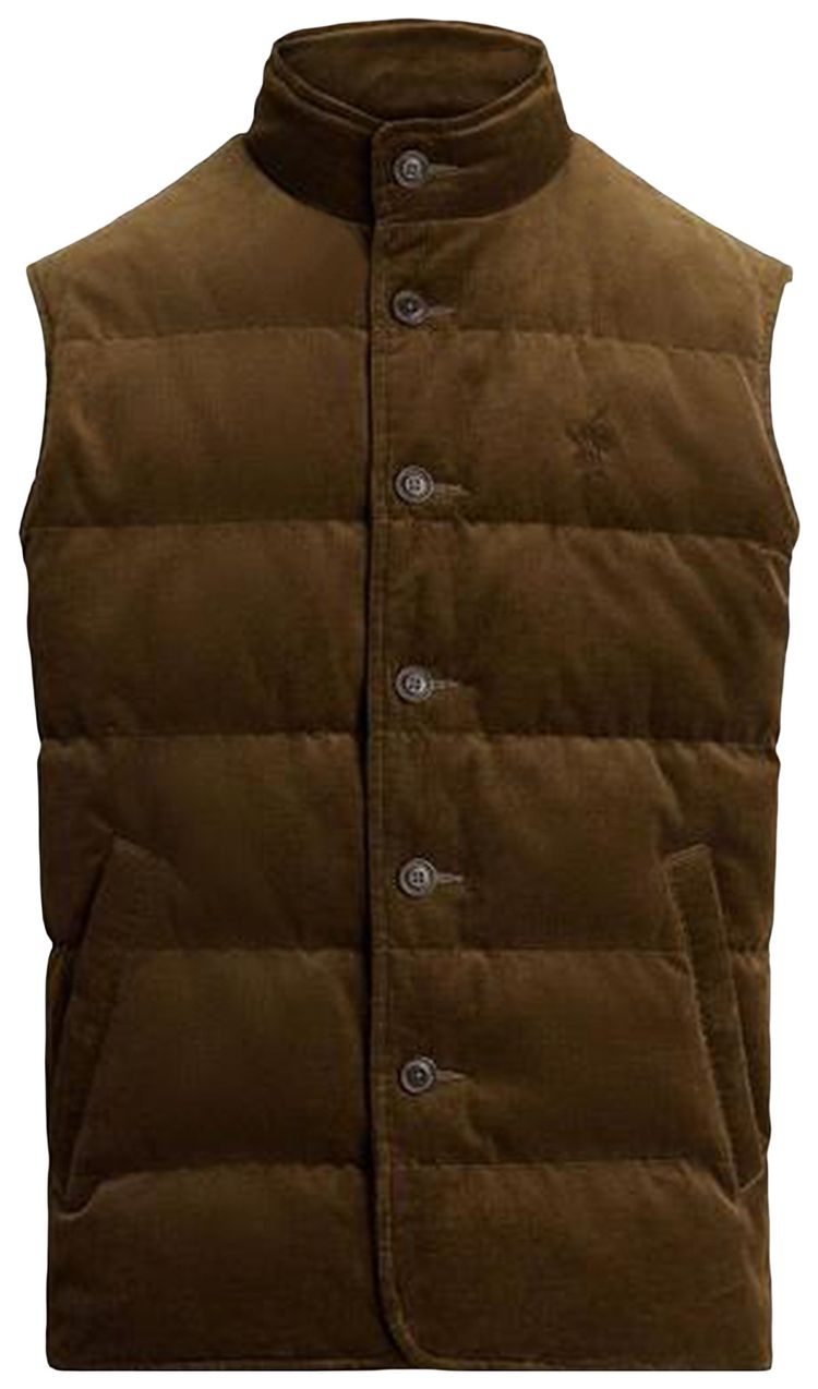 Polo Ralph Lauren Corduroy Wynton Quilted Insulated Vest Pale Russet