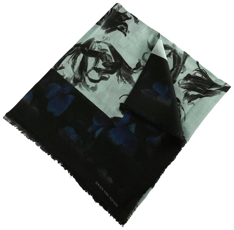 Dries Van Noten Foliage Scarf Mint