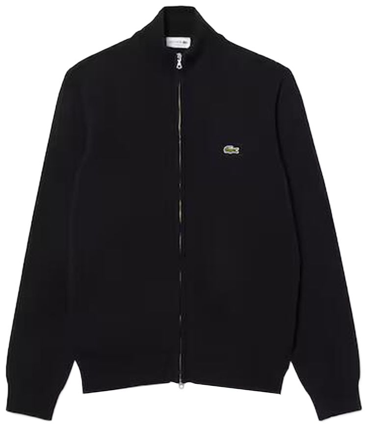 Lacoste Zip Up High Neck Sweater Black