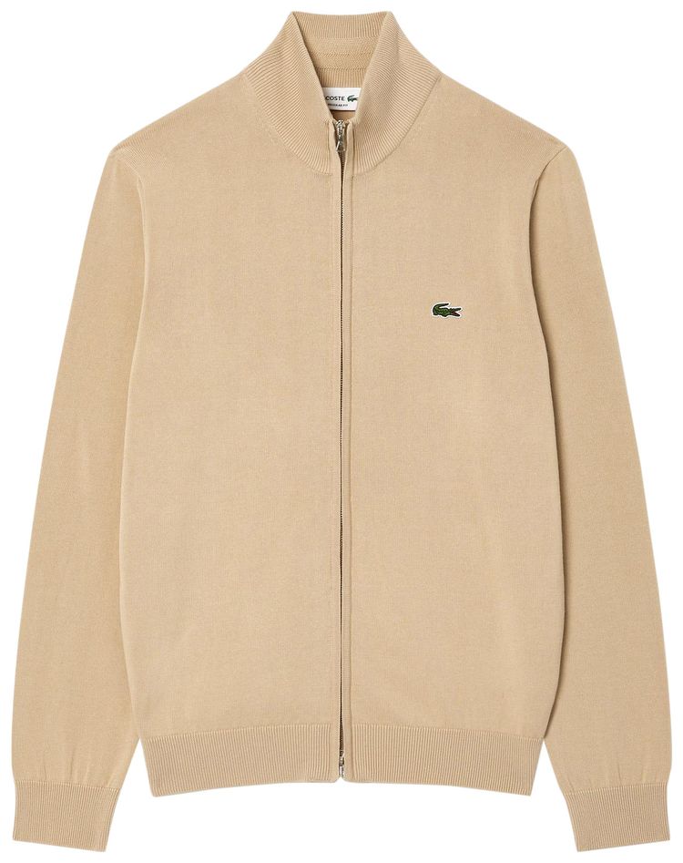 Lacoste Zipped High Neck Cotton Sweater Viennese