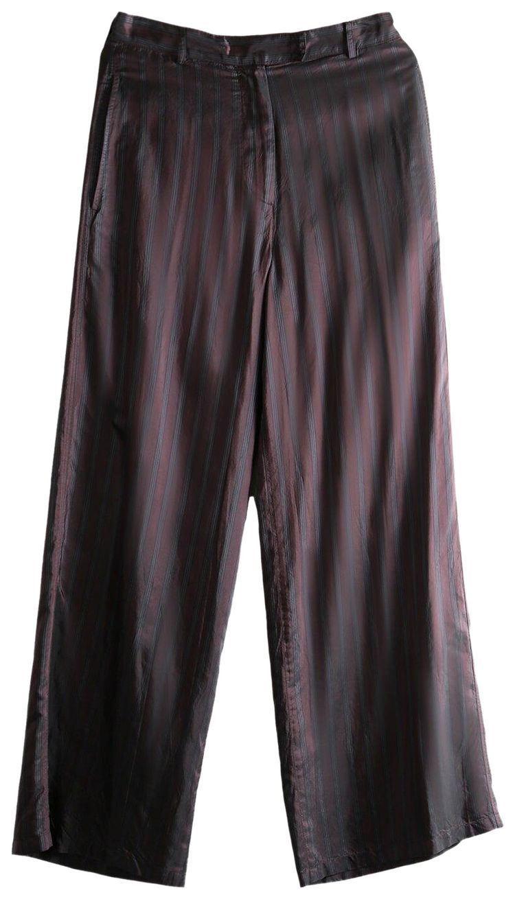 Dries Van Noten Wide Leg Pants Burgundy