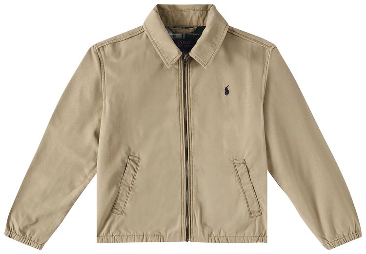 Polo Ralph Lauren Cotton Bayport Full Zip Windbreaker Jacket Cafe Tan