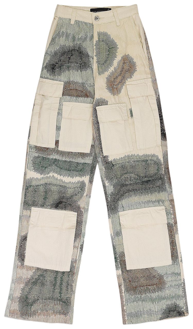 Who Decides War Camouflage Embroidery Pants Ivory