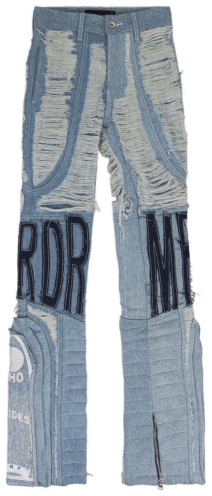 Who Decides War MRDR Moto Straight Fit Jeans Blue