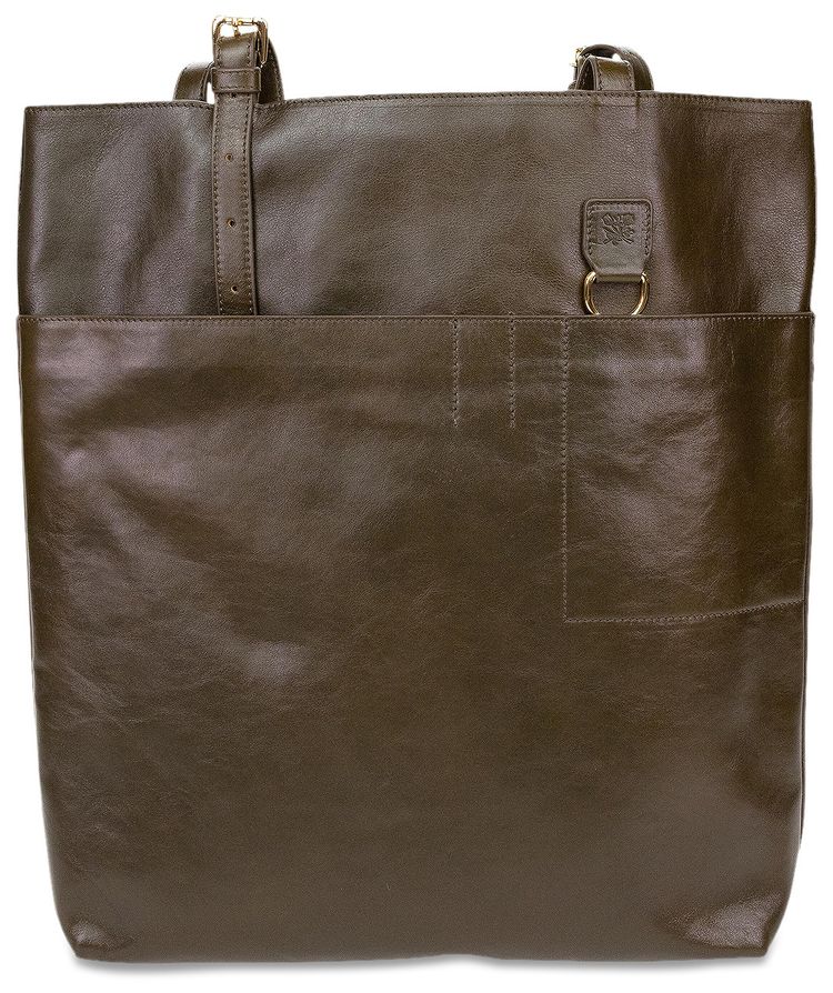 Aime Leon Dore Leather Document Tote Bag Green