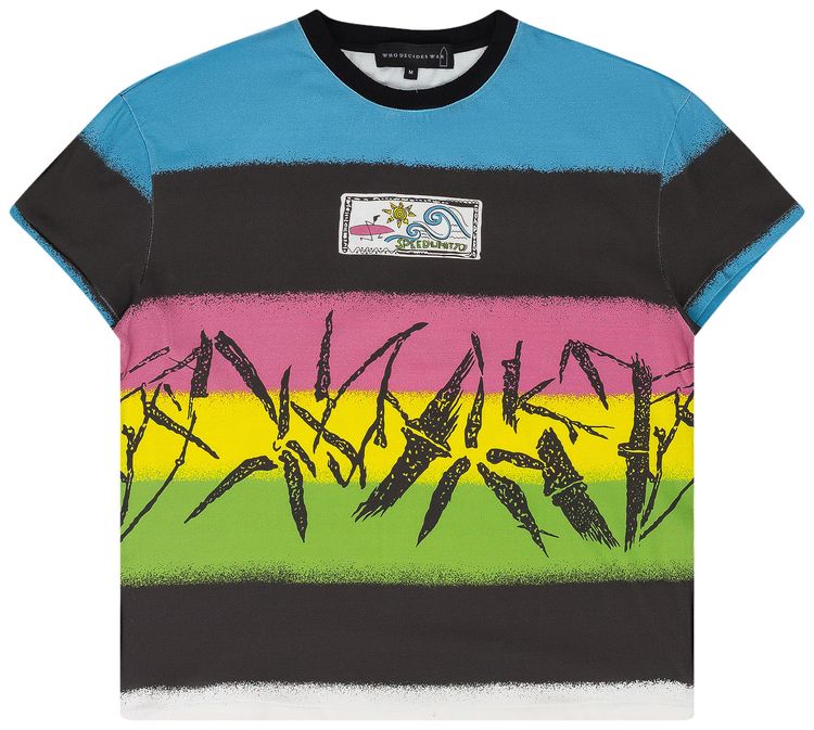 Who Decides War Pale USA T Shirt Multicolor