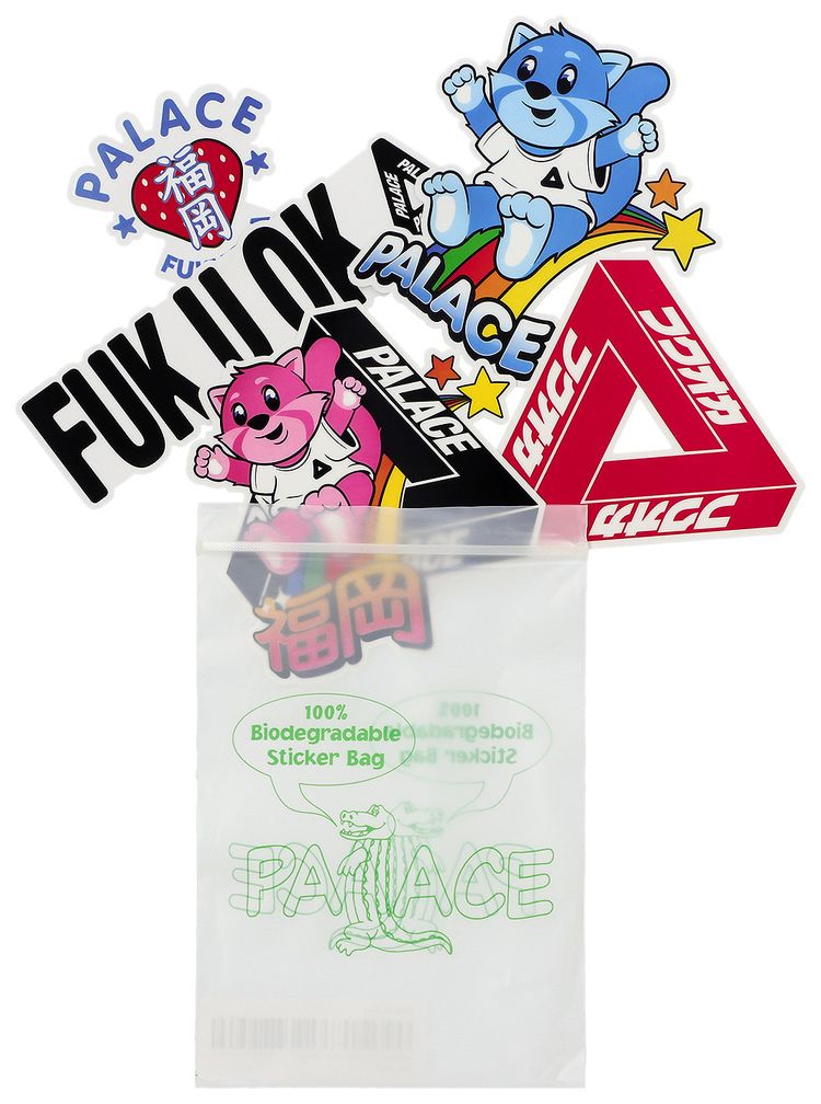 Palace Fukuoka Sticker Pack Multicolor