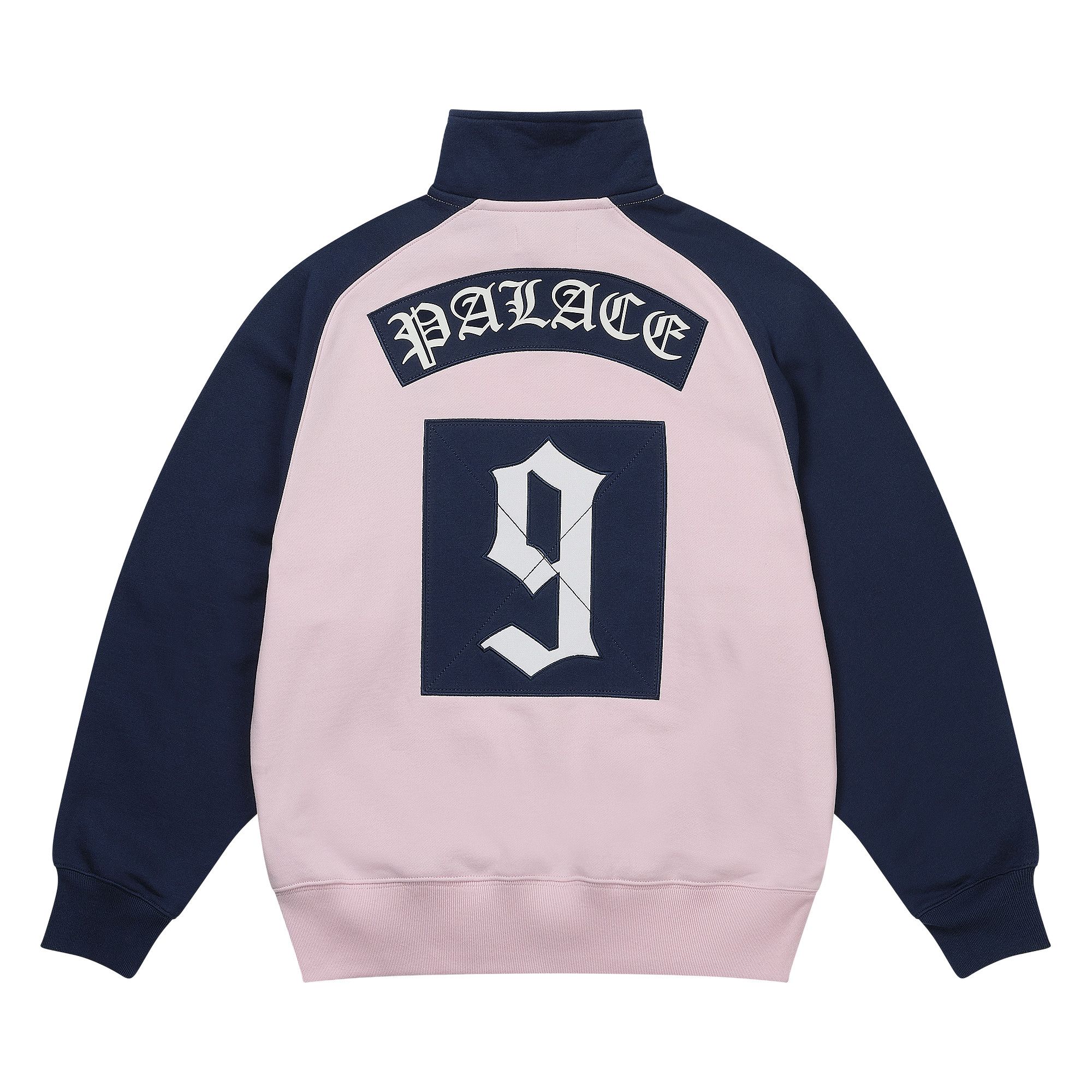 Buy Palace Crest Sweat 'Lush Flush/Navy' - P29CS076 | GOAT