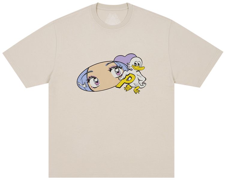 Palace Rear View T Shirt Stoney Grey