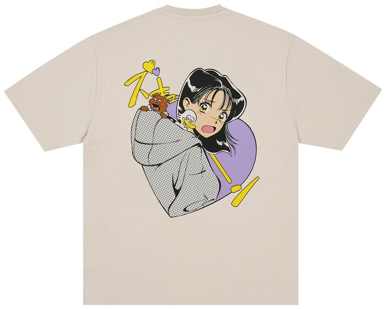 Palace Rear View T Shirt Stoney Grey