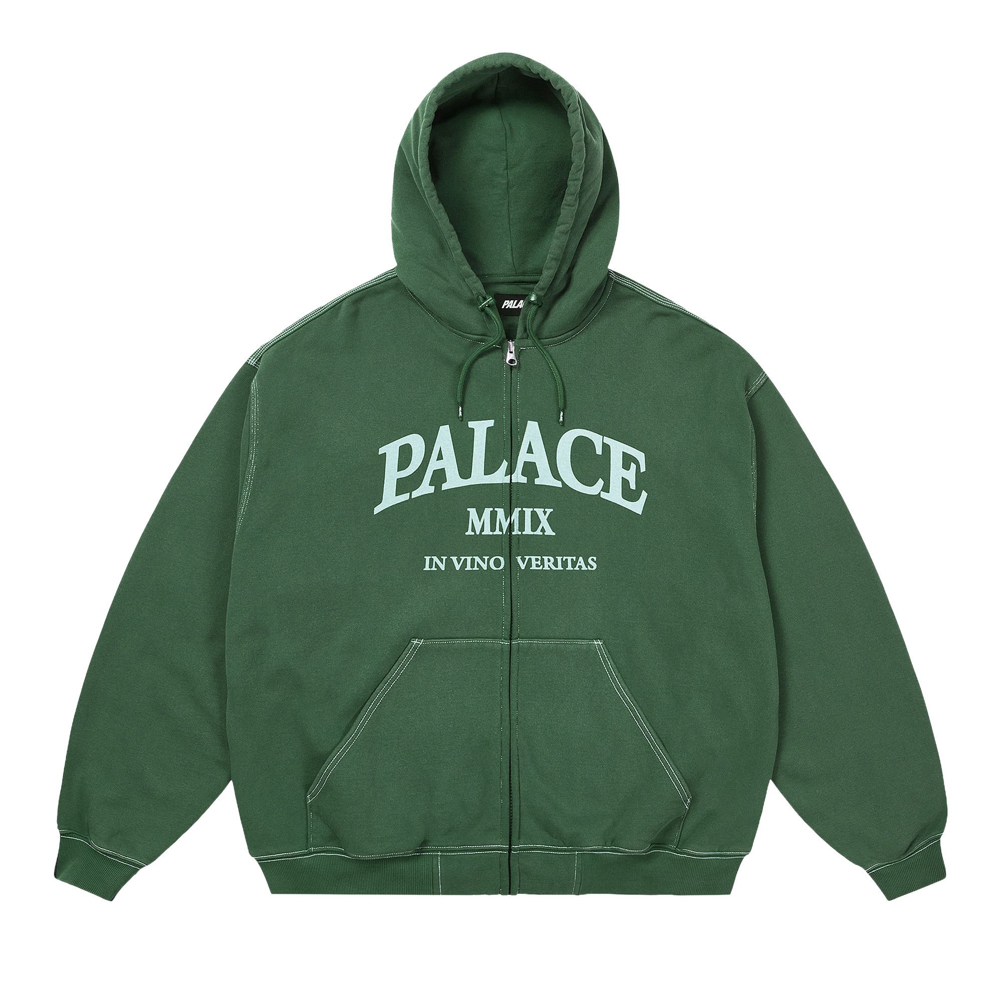Buy Palace Triple Stitch Veritas Zip Hood 'Racey Green' - P29CS086