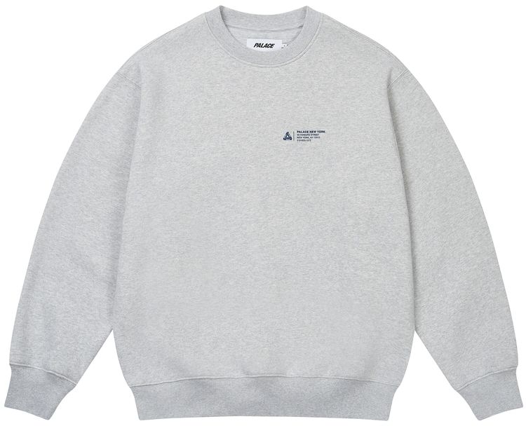 Palace Shop Locator Crew Grey Marl