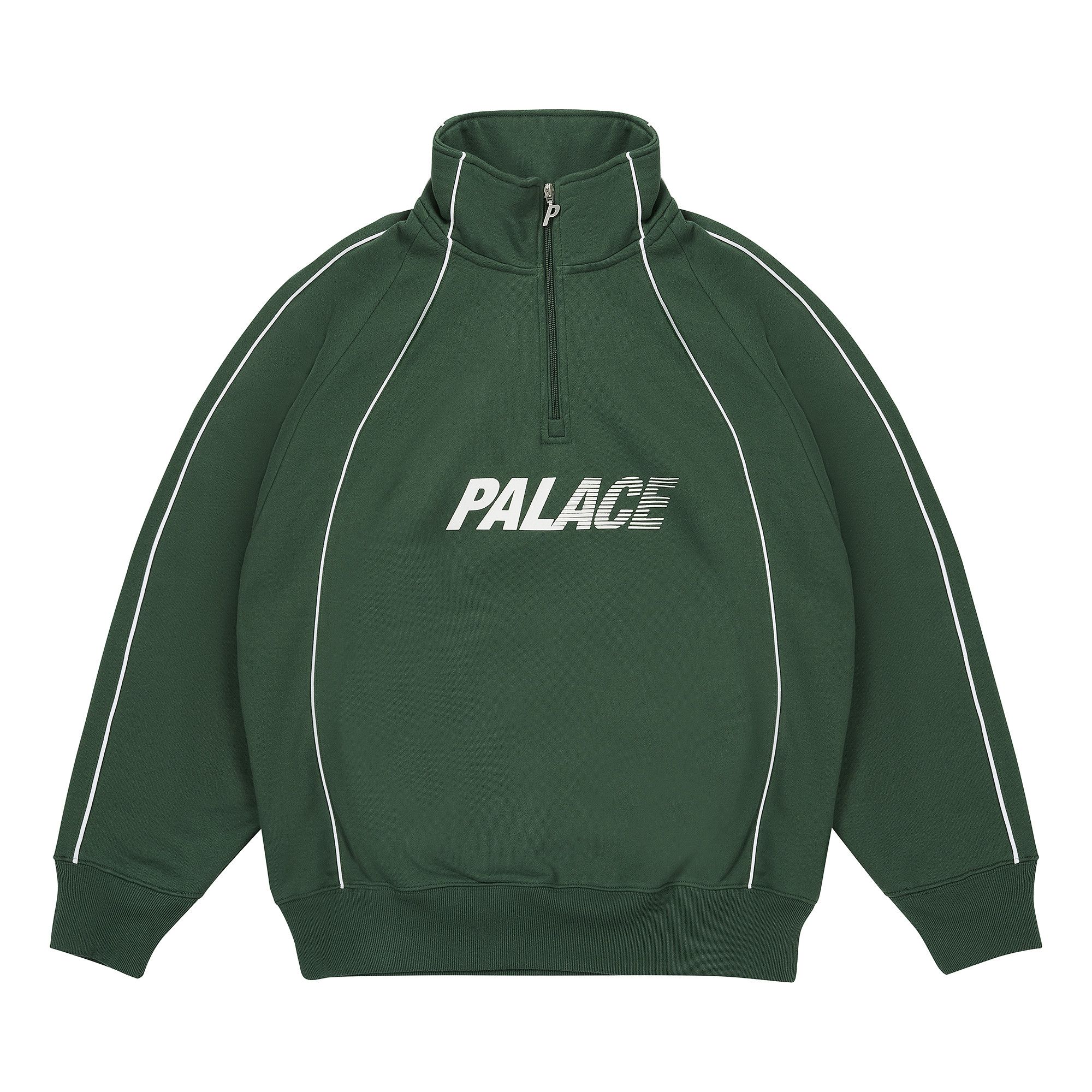 Buy Palace Fast Logo 1/4 Zip 'Racey Green' - P29CS057 | GOAT CA