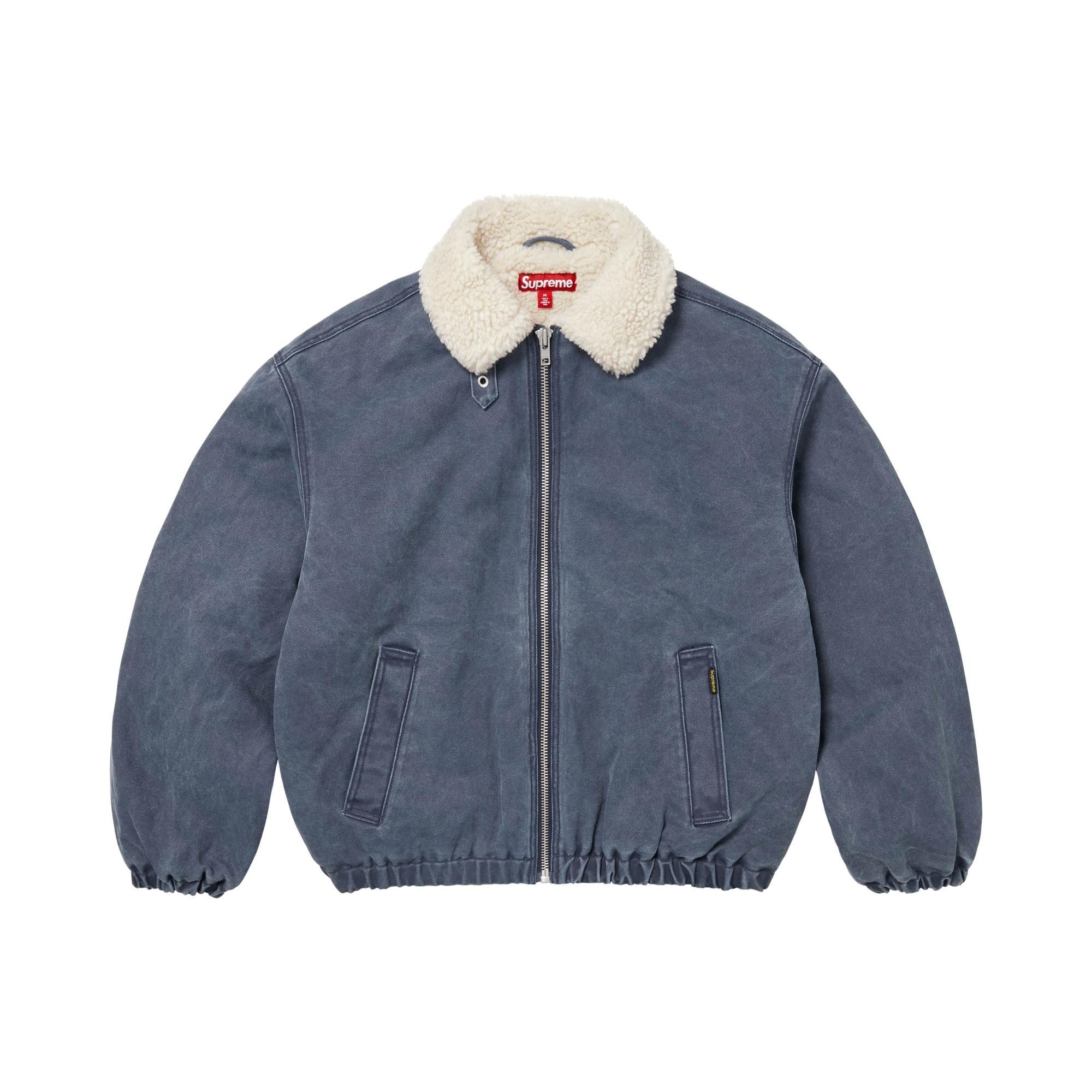 Buy Supreme Faux Shearling Lined Bomber Jacket 'Navy' - FW25J42