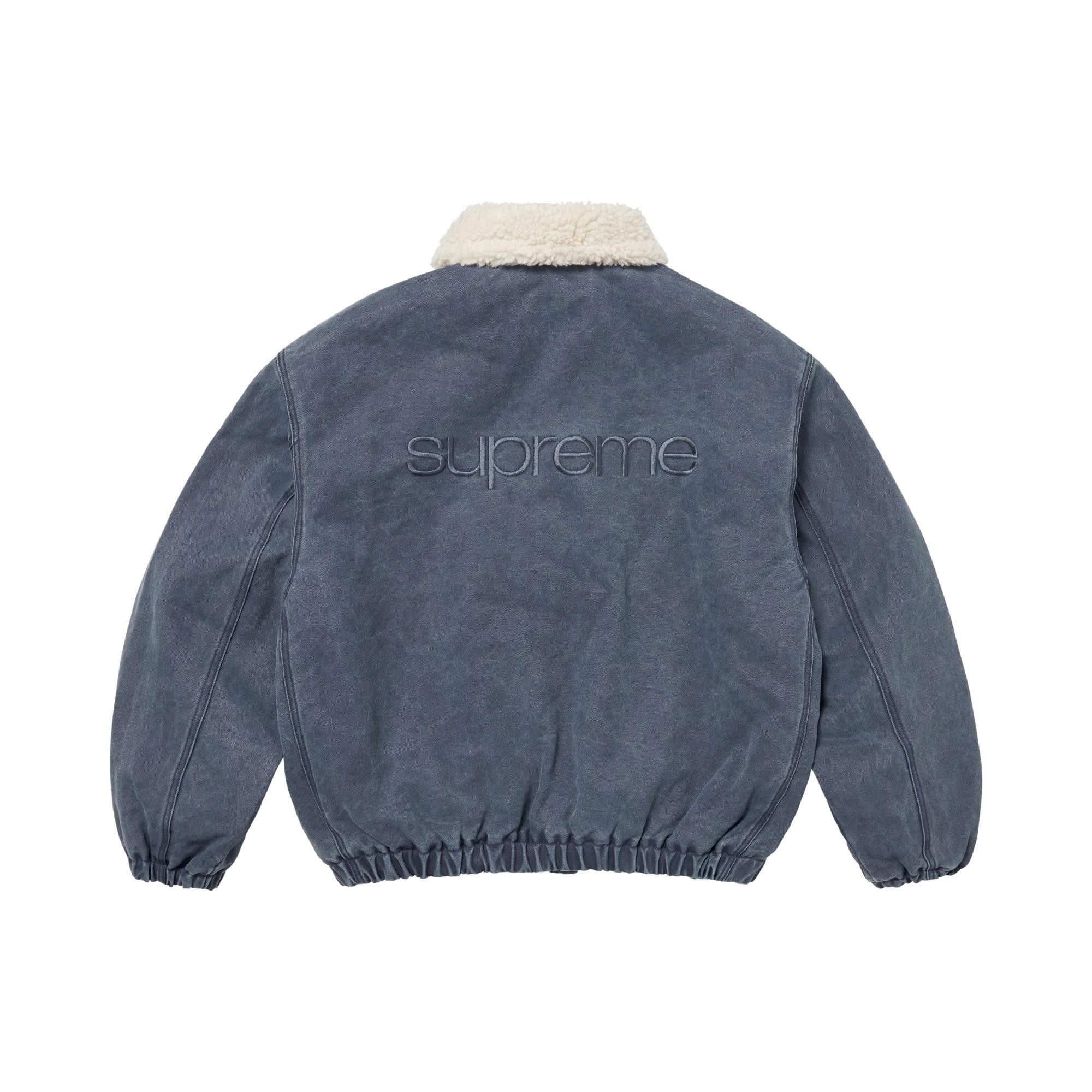 Buy Supreme Faux Shearling Lined Bomber Jacket 'Navy' - FW25J42