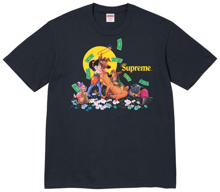 Supreme All Dogs Go To Heaven Tee Navy