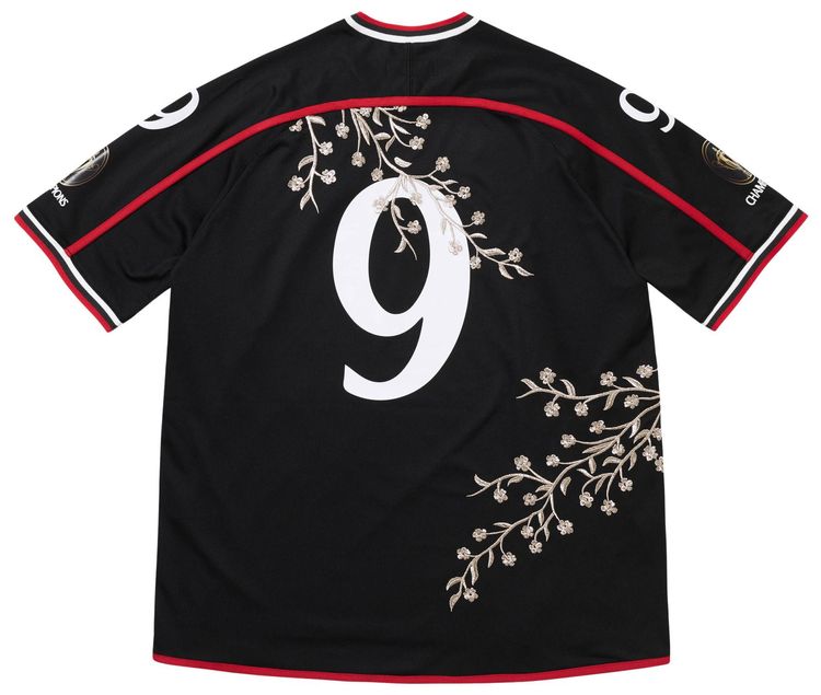 Supreme Floral Soccer Jersey Black