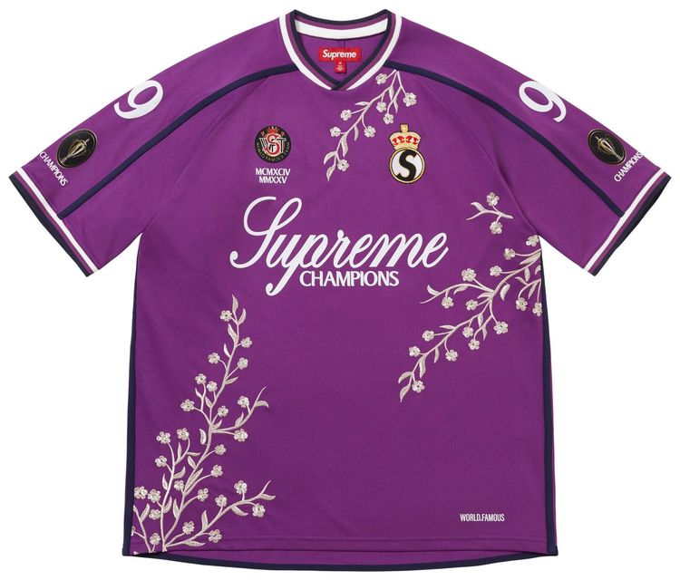 Supreme Floral Soccer Jersey Purple