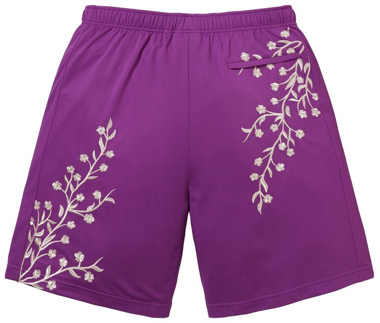 Supreme Floral Soccer Short Purple