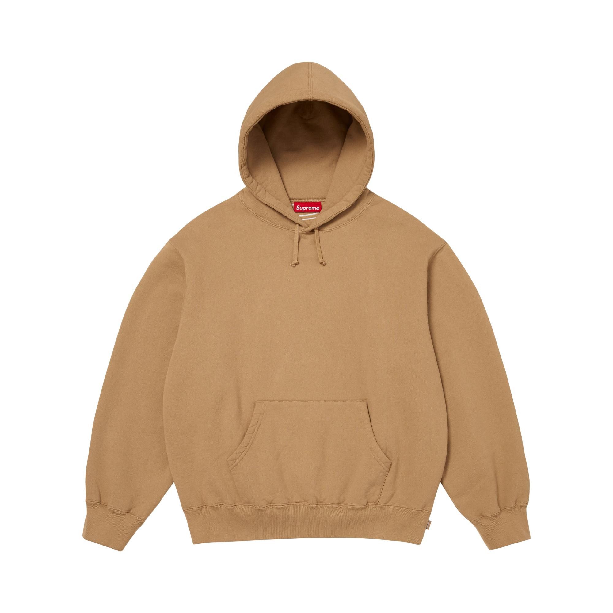Buy Supreme Satin Appliqué Hooded Sweatshirt 'Light Tan