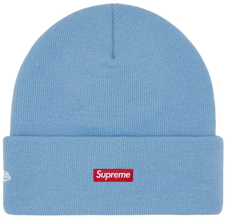 Supreme New Era Old English Beanie Light Blue