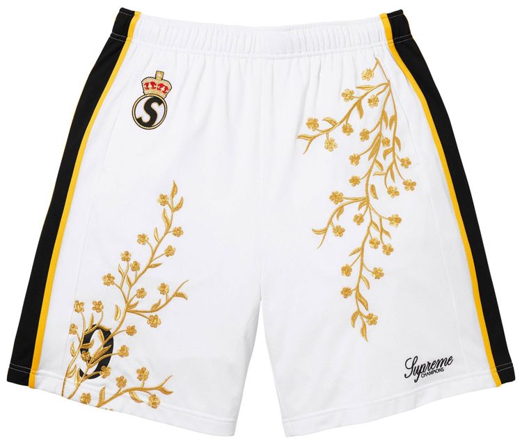 Supreme Floral Soccer Short White