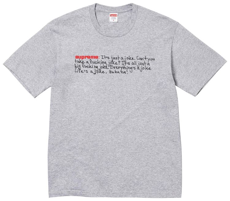 Supreme Joke Tee Heather Grey