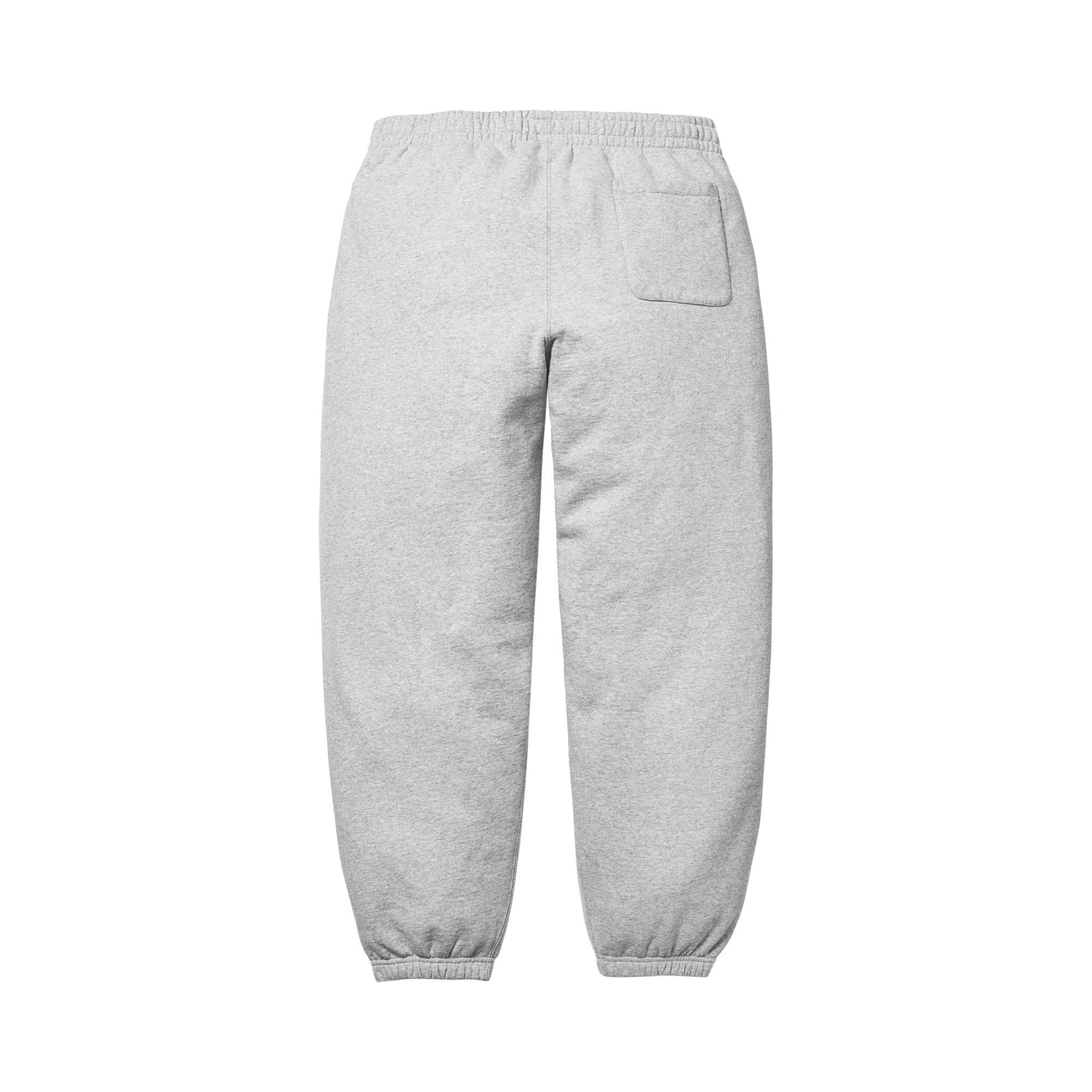 MARRY ME WHIP SWEAT gray 完売品 Buy Supreme Satin Appliqué Sweatpant 'Heather Grey' - FW25P93