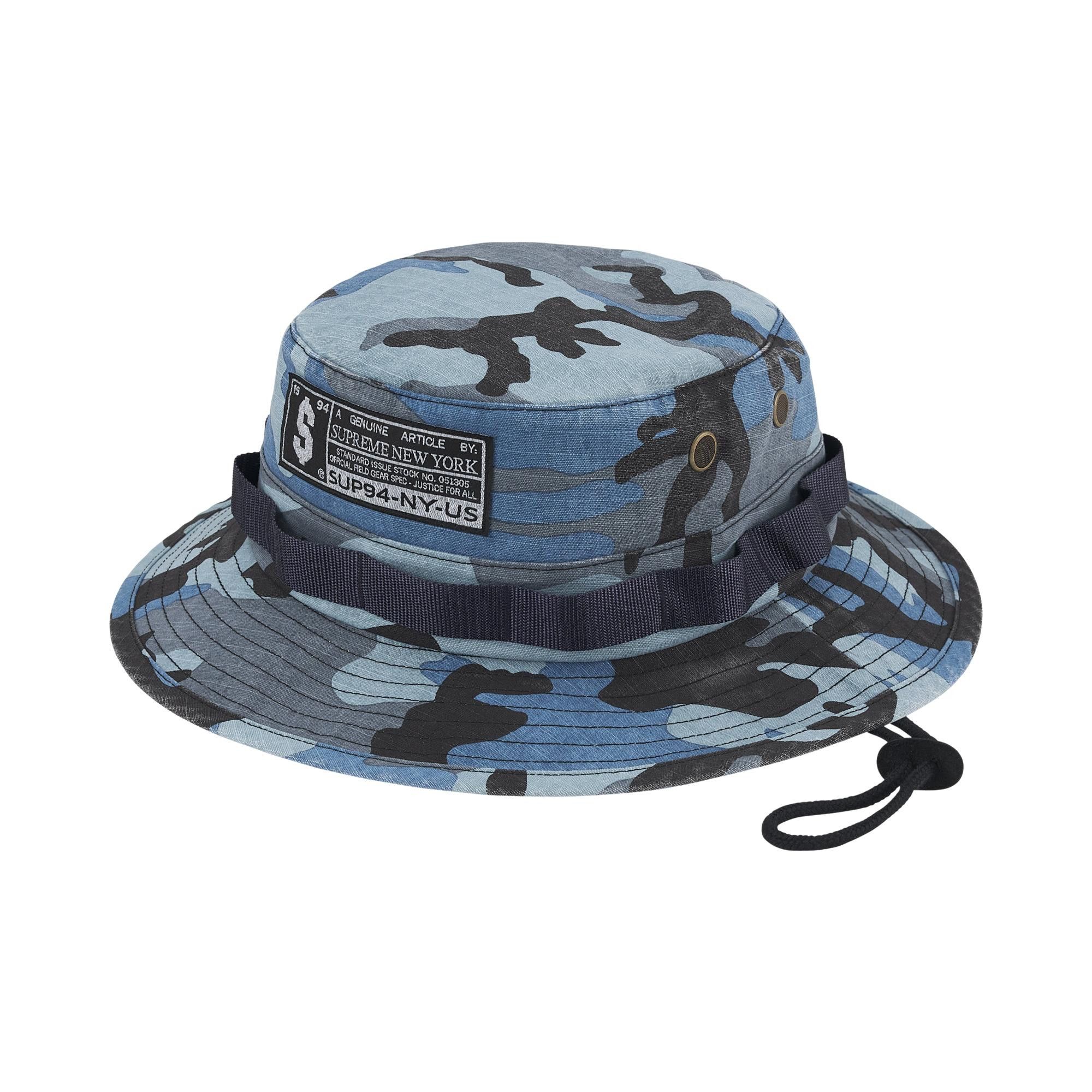 Buy Supreme Military Boonie 'Blue Camo' - FW25H59 BLUE CAMO | GOAT
