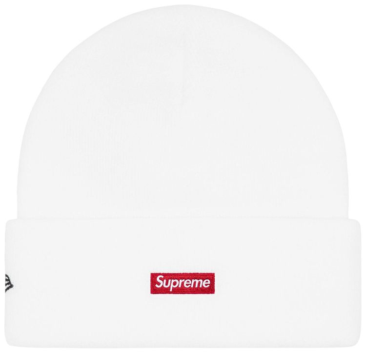 Supreme New Era Old English Beanie White