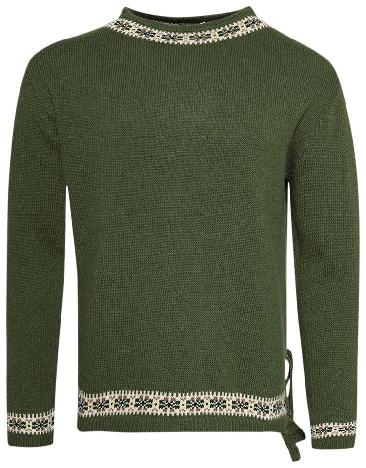 Bode Moritz Sweater Green Multicolor