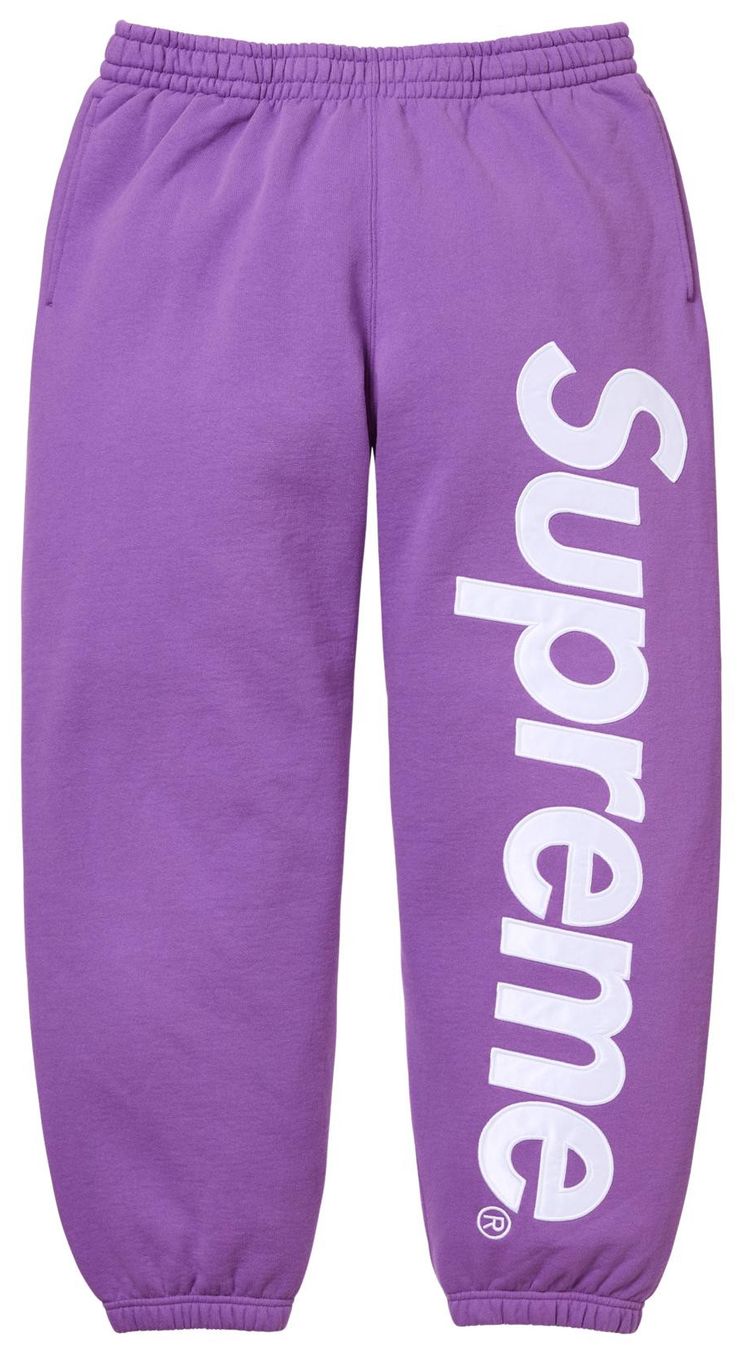 Supreme Satin Applique Sweatpant Violet