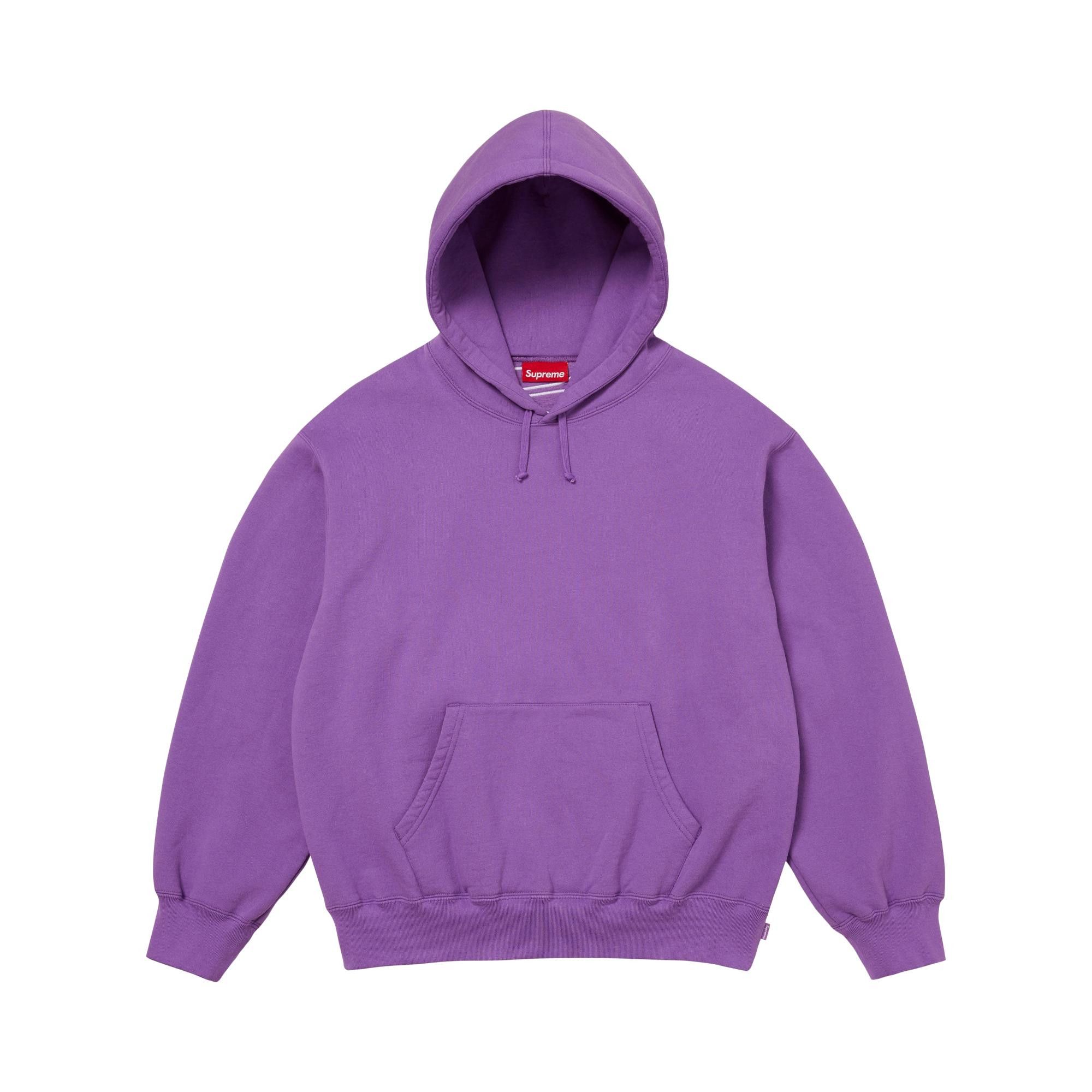 Buy Supreme Satin Appliqué Hooded Sweatshirt 'Violet' - FW25SW77