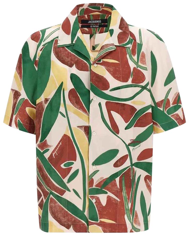 Jacquemus La Chemise Fonccio Print Abstract Vegetal Pi