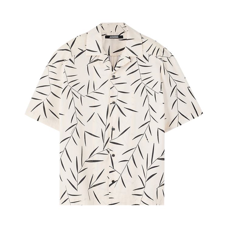 Jacquemus La Chemise Fonccio Print Foliage Off White