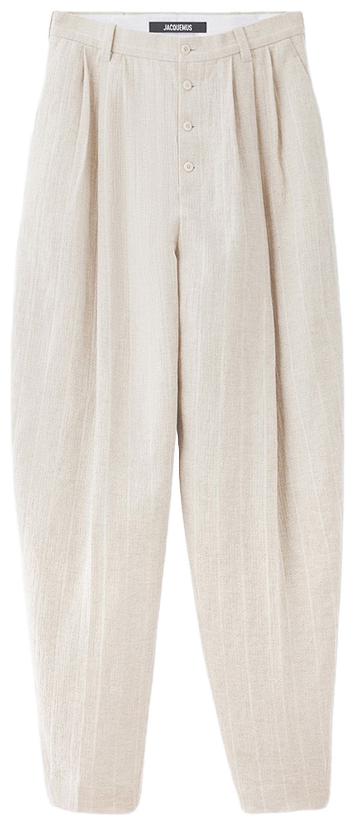 Jacquemus Le Pantalon Fernando Rib Knit Light Beige