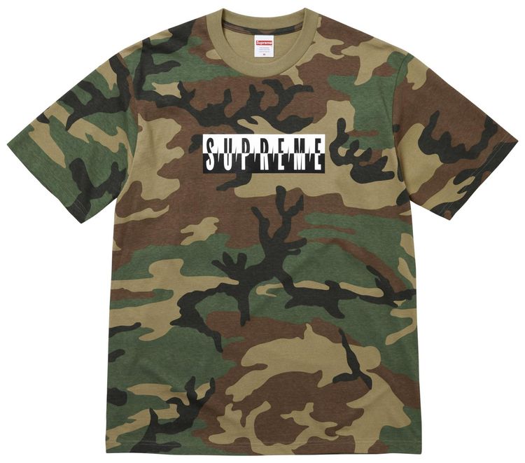 Supreme Split Tee Woodland Camo