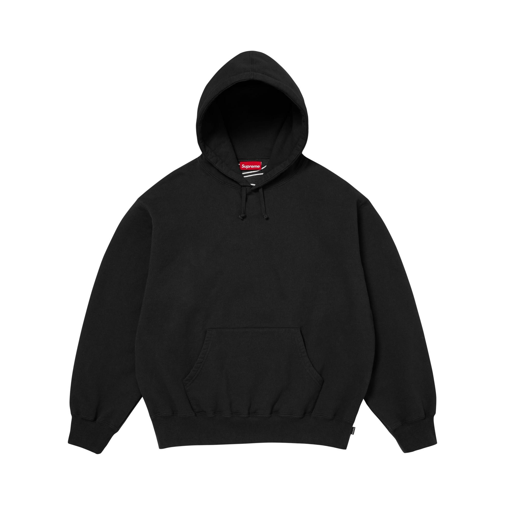 Buy Supreme Satin Appliqué Hooded Sweatshirt 'Black' - FW25SW77