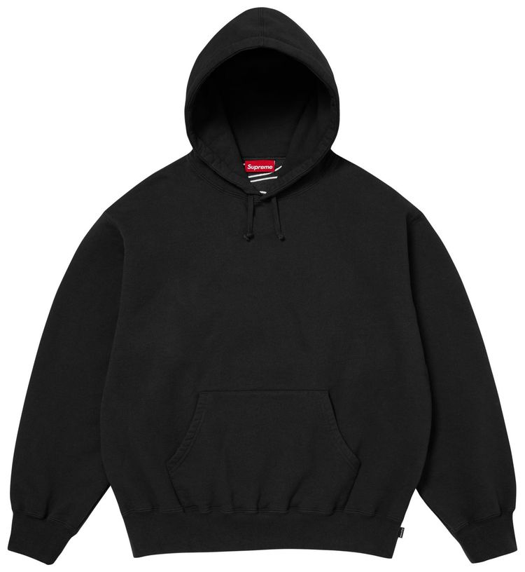 Supreme Satin Applique Hooded Sweatshirt Black