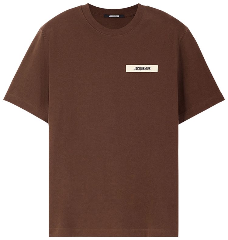 Jacquemus Le T Shirt Gros Grain Dark Brown