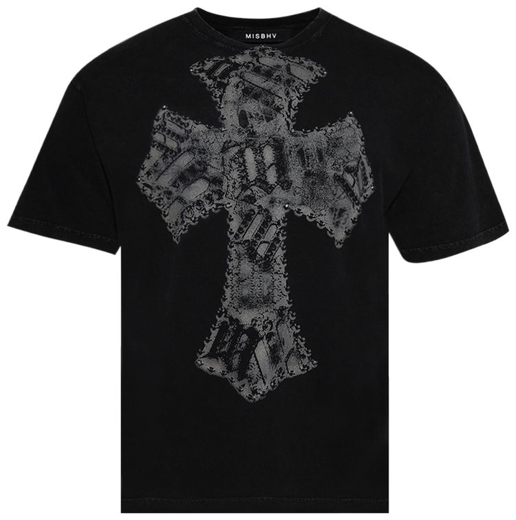 MISBHV Goth T Shirt Washed Black