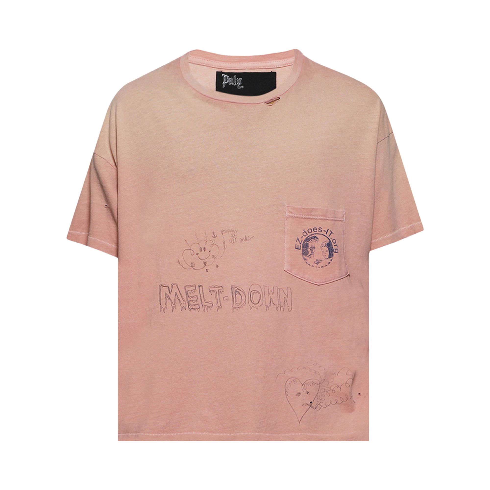 ハグオーワー✕PLANTY HOLLYWOOD Tシャツ Buy Paly Hollywood Rehab Romance Pocket Tee 'Pink' - 2U005Q3009PNK