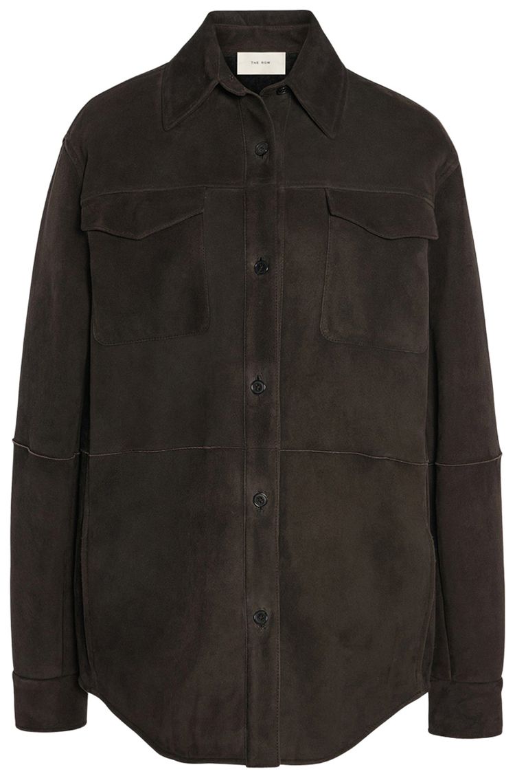 The Row Gwena Jacket Dark Brown