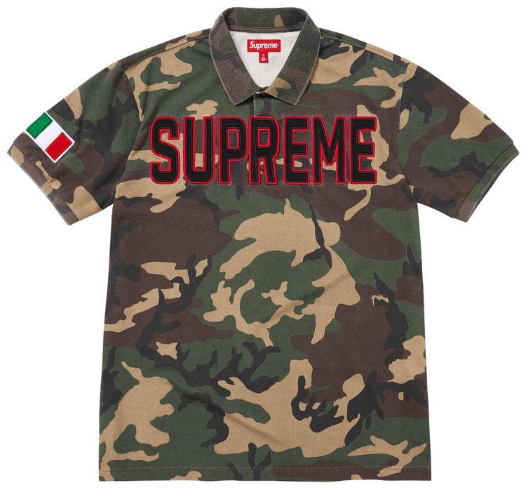 Supreme Twill Applique Polo Woodland Camo