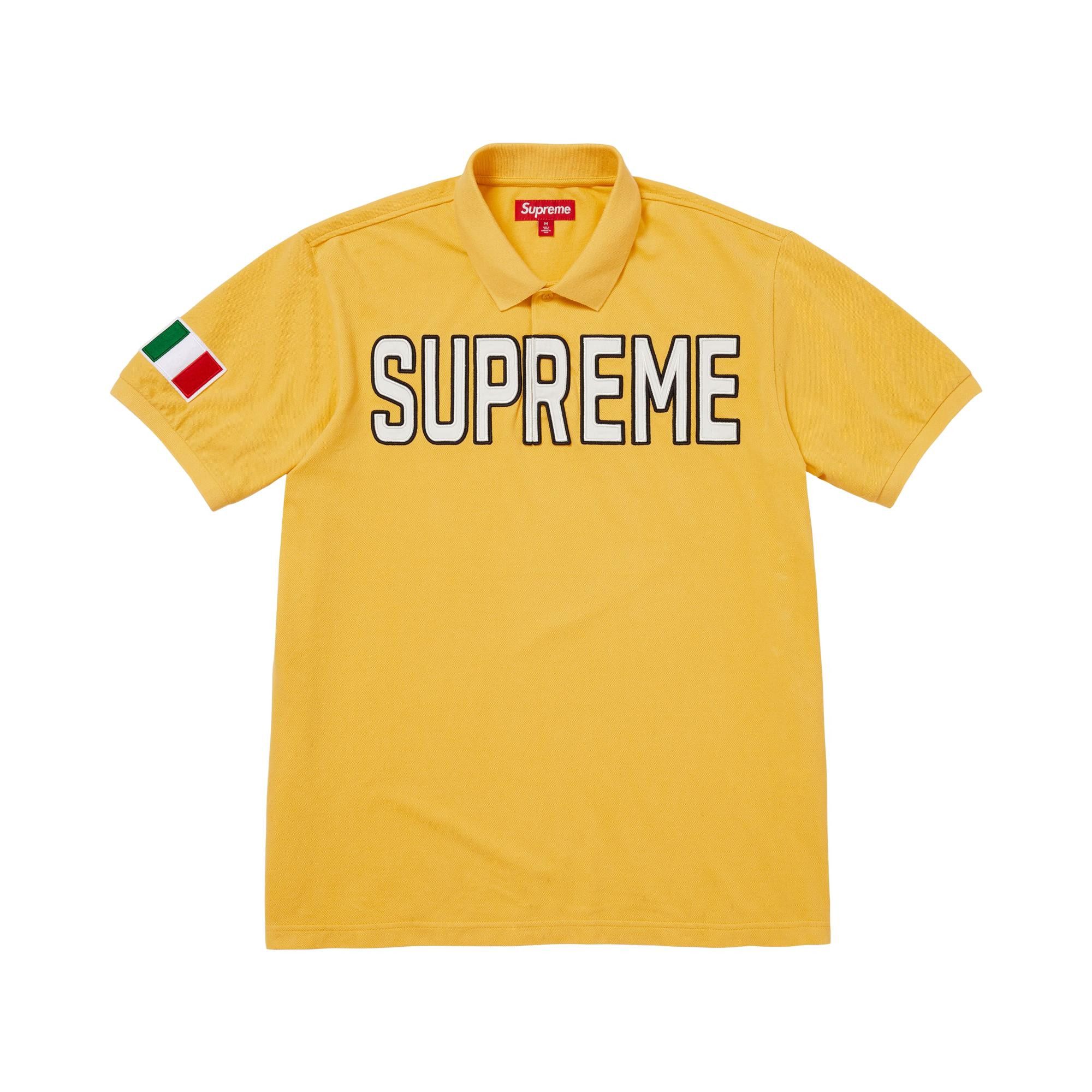 Buy Supreme Twill Appliqué Polo 'Yellow' - FW25KN67 YELLOW | GOAT
