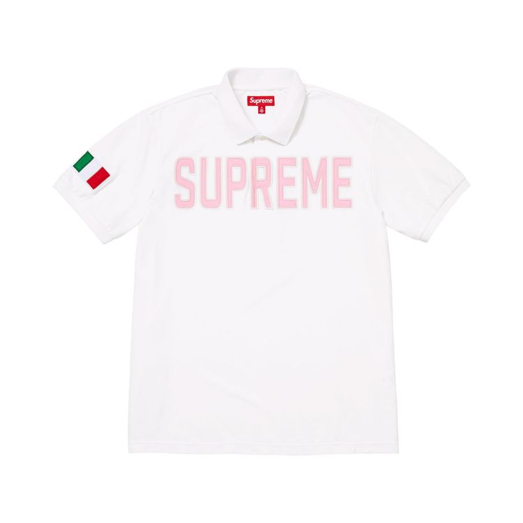 Supreme Twill Applique Polo White