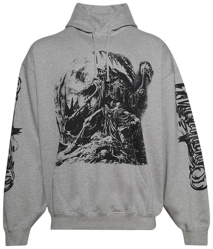 Vetements Goth Oversized Hoodie Grey Melange