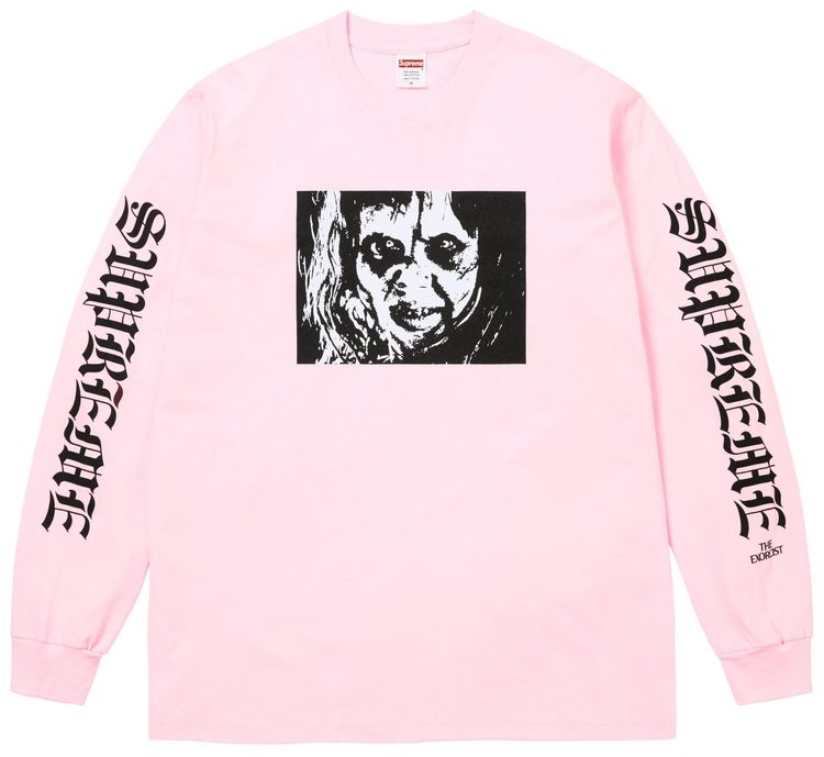 Supreme x The Exorcist Mother Long Sleeve Tee Light Pink