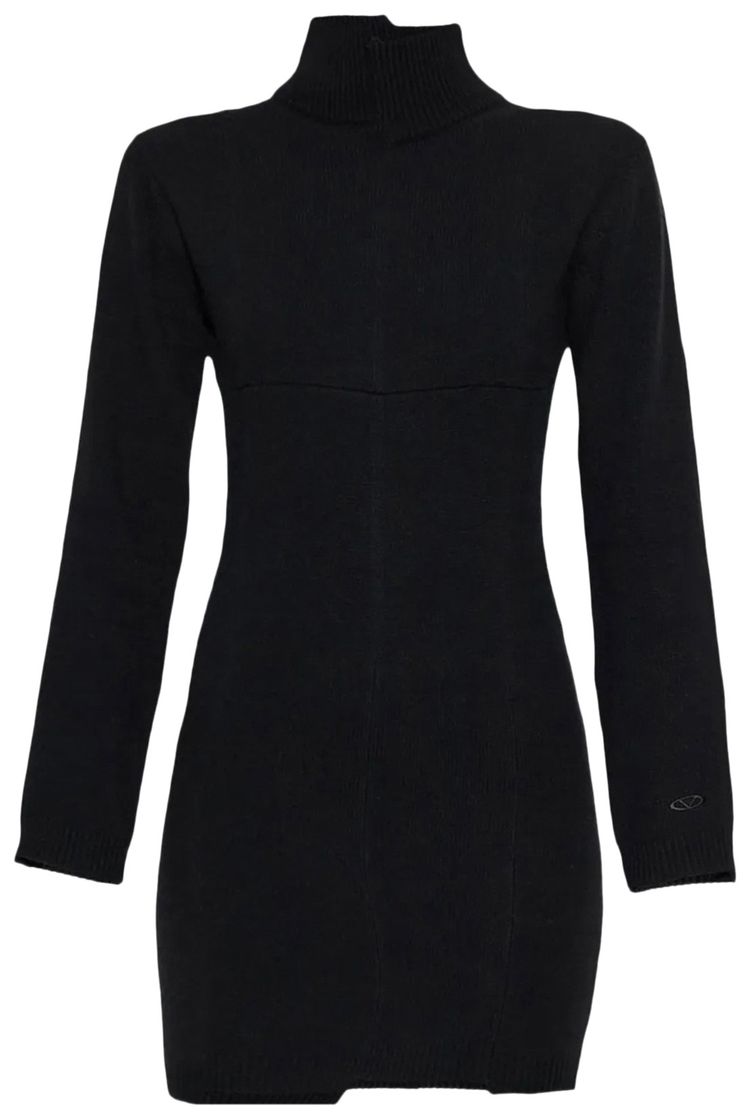 Vetements Cut Up Knitted Mini Dress Black