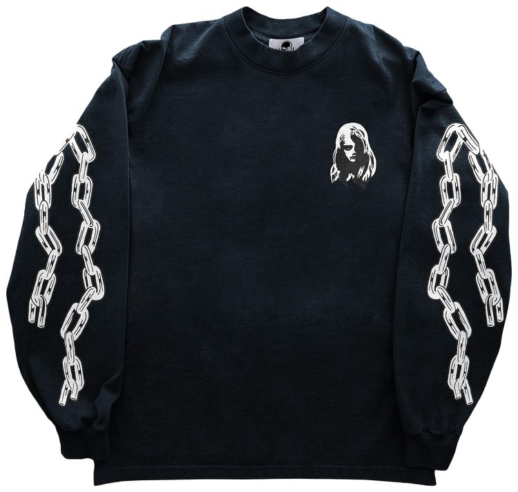 Warren Lotas Chain Link Long Sleeve T Shirt Black